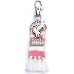 Carat Shop Liverpool FC - Pink Stripe Scarf & Liverbird Backpack Hanger (LFCBH003)