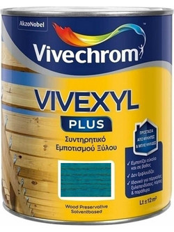 Vivechrom Vivexyl Plus 512 Συντηρητικό Εμποτισμού Ξύλου Έτοιμο προς Χρήση Ματ Μπλε 0.75lt