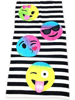 Aymax Emoji Παιδική Πετσέτα Θαλάσσης Πολύχρωμη
