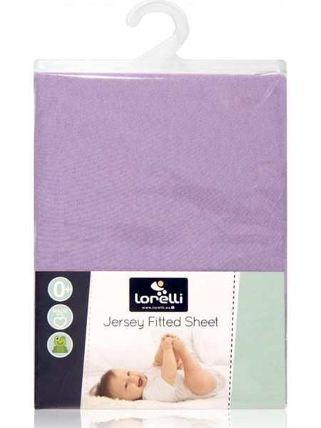 Lorelli Bertoni Jersey Βρεφικό Σεντόνι Κούνιας Βαμβακερό με Λάστιχο 60x120 Purple