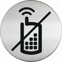 Durable Μεταλλικό Σήμα No Mobile Phone