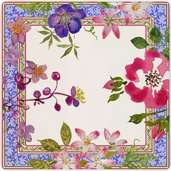 Πιατάκι Τετράγωνο Faience Millefleurs Gien (17x17 cm)