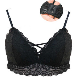 BRALETTE ΜΕ ΔΑΝΤΕΛΑ & ΕΝΙΣΧΥΣΗ ΜΑΥΡΟ