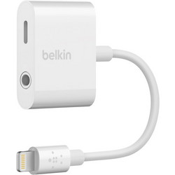 Belkin NPA004btWH 3.5 MM AUDIO + USB-C CHARGE ADAPTER V2 Fast Charging up to 60W, White