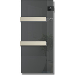 Radialight Silk Anthracite Ηλεκτρική Πετσετοκρεμάστρα 1000W Με Θερμοστάτη 90x40cm