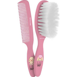 Beter Baby Brush and Comb Set Pink (Σετ Χτένας & Βούρτσας Μαλλιών για Βρέφη - Ροζ)