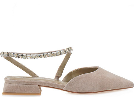 ALMA EN PENA SLINGBACK U466L635237K - ΠΟΥΡΟ ΚΑΣΤΟΡΙ ΣΤΡΑΣ V240365-SUEDE VISON