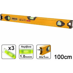 Αλφάδι Αλουμινίου Ingco HSL18100 - 100cm HSL18100