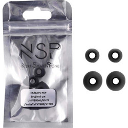 NSP Universal Earlaps Ανταλλακτικά Eartips για Ακουστικά HN25/VT600/VT780 Black