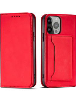Hurtel Magnet Card Case Θήκη Wallet Red (iPhone 14 Pro)
