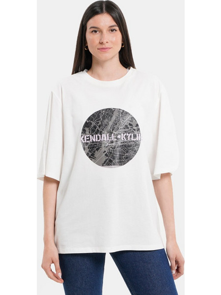 KENDALL & KYLIE Γυναικείο T-Shirt KKW.3W1.042.003 OFF WHITE