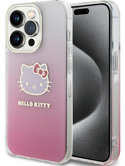 Hello Kitty IML Gradient Electrop Kitty Head - θήκη για Apple iPhone 14 Pro - Ροζ