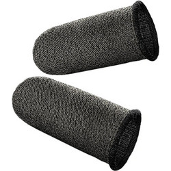 Hoco - (2 pack) Mobile Gaming Finger Sleeve Phantom - For Peaceful Elite, King Of Glory, Call Of Duty - Black / Silver - (GM4)