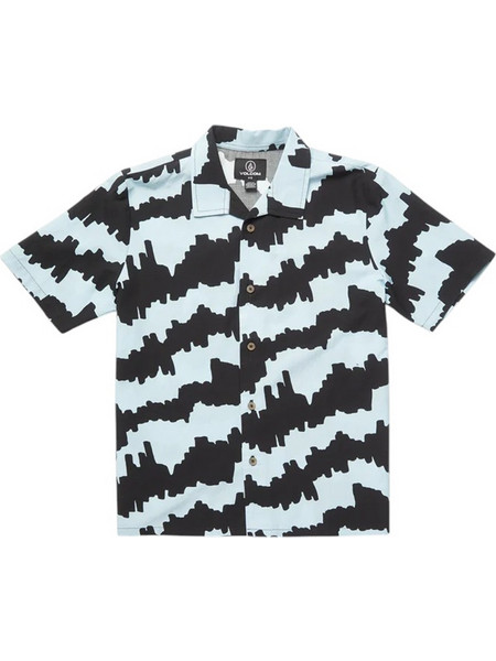 VOLCOM KIDS BOY BB COSMIC LOVE SS WVN SHIRT - MA444VB8-ICB BLACK/ WHITE