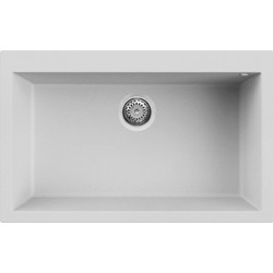 Elleci Quadra 120 Ένθετος Νεροχύτης Γρανίτη Bianco Titano 70x50cm