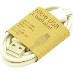 GrabNgo Καλώδιο USB to micro USB Cable Λευκό 1m (0516877)