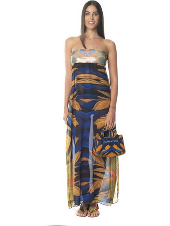 ACQUADICOCCO Γυναικείo Καφτάνι Beachwear Regular Size +Τσαντάκι ΔώροAQ50625