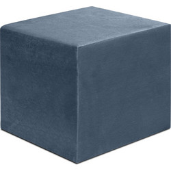 Σκαμπώ April Megapap βελούδινο χρώμα ανθρακί 40x40x40εκ