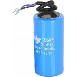 CD60 250V AC 250uF Round Capacitor, 50/60Hz Compressor