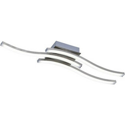 Trio Lighting Route Μοντέρνα Μεταλλική Πλαφονιέρα Οροφής με Ενσωματωμένο LED σε Ασημί χρώμα 56cm R62473107