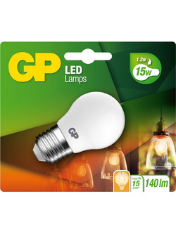 GP - LED Lamp Filament Frozen Mini Globe, E27, 1.2W (15W) 136lm
