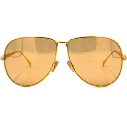Fendi FF 0437/S 001/2M Γυναικεία Γυαλιά Ηλίου Aviator Μεταλλικά Χρυσά με Καφέ Polarized Φακό