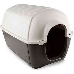 Pet Camelot Kennel Σπιτάκι Σκύλου Πλαστικό Εξωτερικού Χώρου Μαύρο Λευκό 40x66x40cm