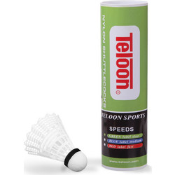 Μπαλάκια Badminton Προπόνησης (6τμχ) Nylon Χαμηλής Ταχύτητας Teloon (42073)