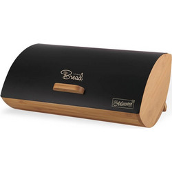 Maestro MR-1775-BLACK bread box Other Black, Wood Bamboo, Metal