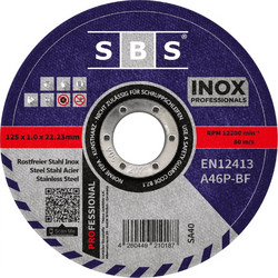 Δίσκοι Κοπής SBS O125mm x 1mm - Για Ανοξείδωτο&Μέταλλο