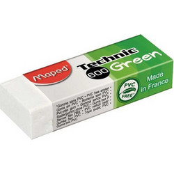 Maped Technic 600 Green - Γόμα για Μολύβι Dust Free Λευκή 1τμχ
