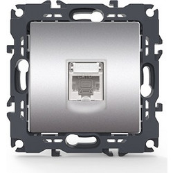 PRIME ΠΡΙΖΑ ΔΙΚΤΥΟΥ 1xRJ45 CAT6 UTP IP20 MAT ΑΛΟΥΜΙΝΙΟ ACA - 1000113203