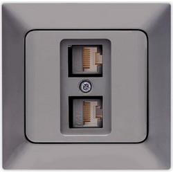 ΠΡΙΖΑ DATA ΔΙΠΛΗ CAT 6 RJ 45 ΓΡΑΦΙΤΗΣ EUROLAMP ΝΕAD - 152-16316