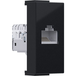 MODYS ΠΡΙΖΑ ΔΙΚΤΥΟΥ ΜΑΥΡΗ ΜΑΤ 1 ΣΤ. RJ45 CAT.5E ΧΩΡΙΣ ΘΩΡΑΚΙΣΗ IP20 ACA - 10101312327