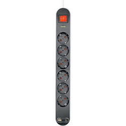 Crystal Audio ES6PD Type-C & USB Πολύπριζο