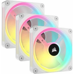 Corsair iCUE Link QX120 Case Fan 120mm RGB με Σύνδεση 3-Pin 4-Pin PWM 3τμχ White