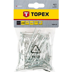 Πριτσίνια Αλουμινένια Topex 4,8x28mm 50τμχ. 43E509