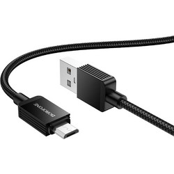Borofone - Data Cable Placer Series (BX120) - Usb To USB-Micro, Aluminum Alloy Shell, Nylon Braided Cable, 2.4A, 1m - Black