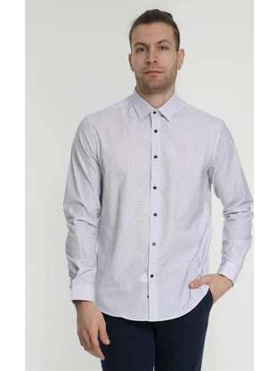 Πουκάμισο με μικροσχέδια σε regular fit