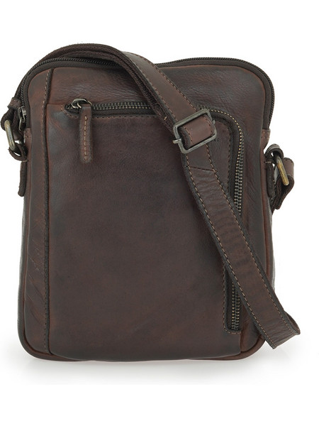 Stamp V695V0259136 Δέρμα Ανδρική Τσάντα Ταχυδρόμου / Crossbody Καφέ ST 126-MARRON