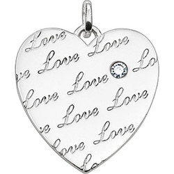 Thomas Sabo Γυναικείο Μενταγιόν Καρδιά από Ασήμι με Ζιργκόν SDPE0018-153-14
