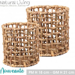 Σετ Καλάθια Αποθήκευσης 2 τμχ. 18 cm / 21 cm Natural Living 54640