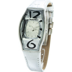 Chronotech Γυναικείο Ρολόι με Λευκό Δερμάτινο Λουράκι CT7932L-52