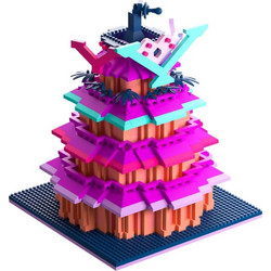 Σετ Τουβλάκια YouTooz Collectibles - Hazbin Hotel: V Tower 2719 κομμάτια για ηλικίες 18+