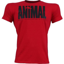 T-SHIRT ANIMAL Κόκκινο Με Μαύρο Logo 21107 (H&S)