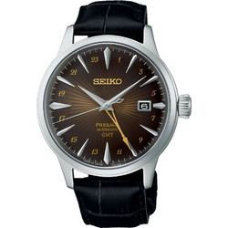 Seiko Presage Ανδρικό Ρολόι Αυτόματο με Μαύρο Δερμάτινο Λουράκι SSK039J1