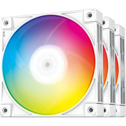Deepcool FC120 Case Fan 120mm RGB με Σύνδεση 4-Pin PWM 3τμχ White
