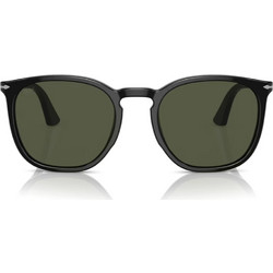 Persol PO3316/S 95/31 Γυαλιά Ηλίου Στρογγυλά Κοκάλινα Μαύρα με Μαύρο Polarized Φακό