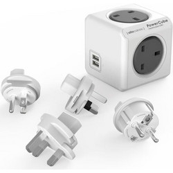 POWERCUBE ALLCC REWIR USB+4PLUGS UK GREY
