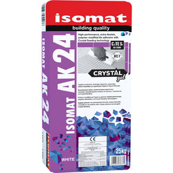 AK-24 CRYSTAL GEL ΚΟΛΛΑ ΠΛΑΚΙΔΙΩΝ C2TE S1 ΛΕΥΚΗ ISOMAT 25KG (4a)
